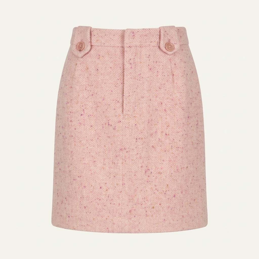 (89% 할인) ROPE wool + angora pink pattern tweed ski 1