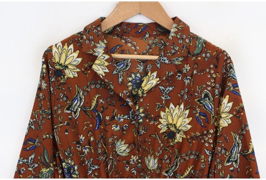 (90% 할인) SUREVE retro flower pattern printing onep 5