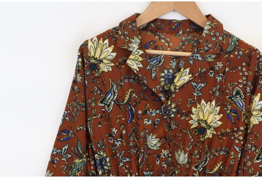 (90% 할인) SUREVE retro flower pattern printing onep 4
