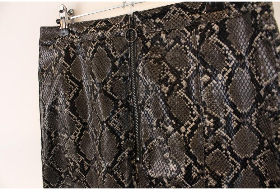 (89% 할인) GU animal pattern fake leather shot skirt 7