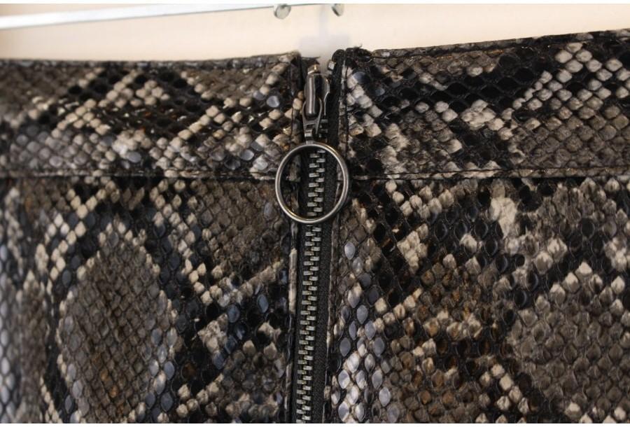 (89% 할인) GU animal pattern fake leather shot skirt 8