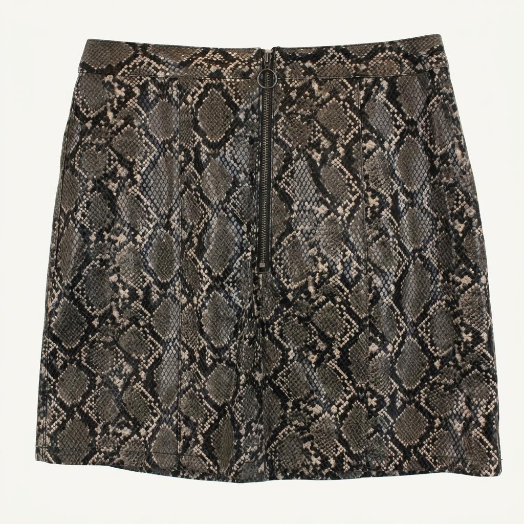 (89% 할인) GU animal pattern fake leather shot skirt 1