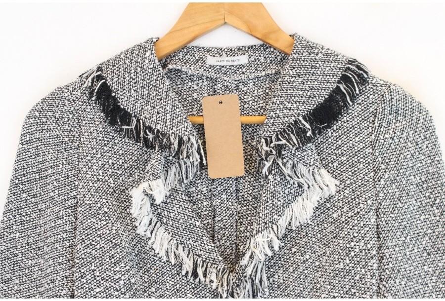 (90% 할인) PARTS ON PARTS pringe collar tweed jacket 5