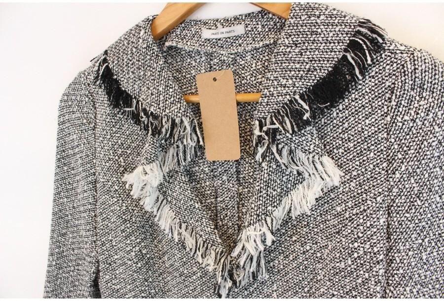 (90% 할인) PARTS ON PARTS pringe collar tweed jacket 8