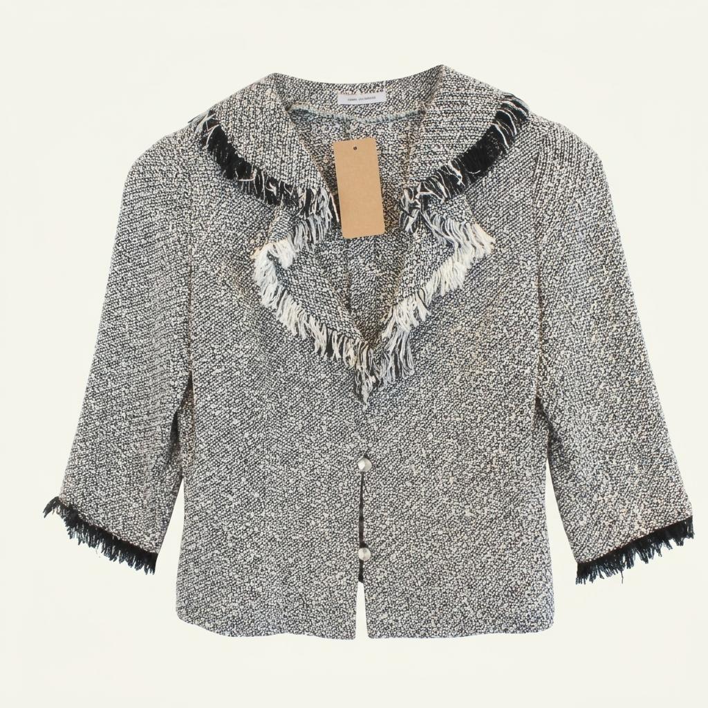 (90% 할인) PARTS ON PARTS pringe collar tweed jacket 1