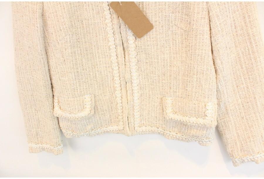 (89% 할인) INDEX lace stitch non collar tweed jacket 7