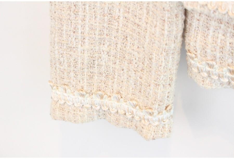 (89% 할인) INDEX lace stitch non collar tweed jacket 8