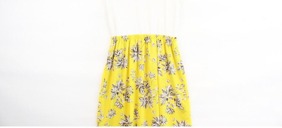 (88% 할인) TYCHEZ VINTAGE white yellow flower patter 2