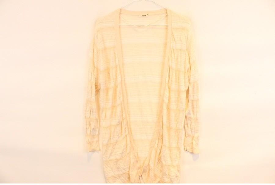 (79% 할인) MACA LINEN55% punching design open cardig 2