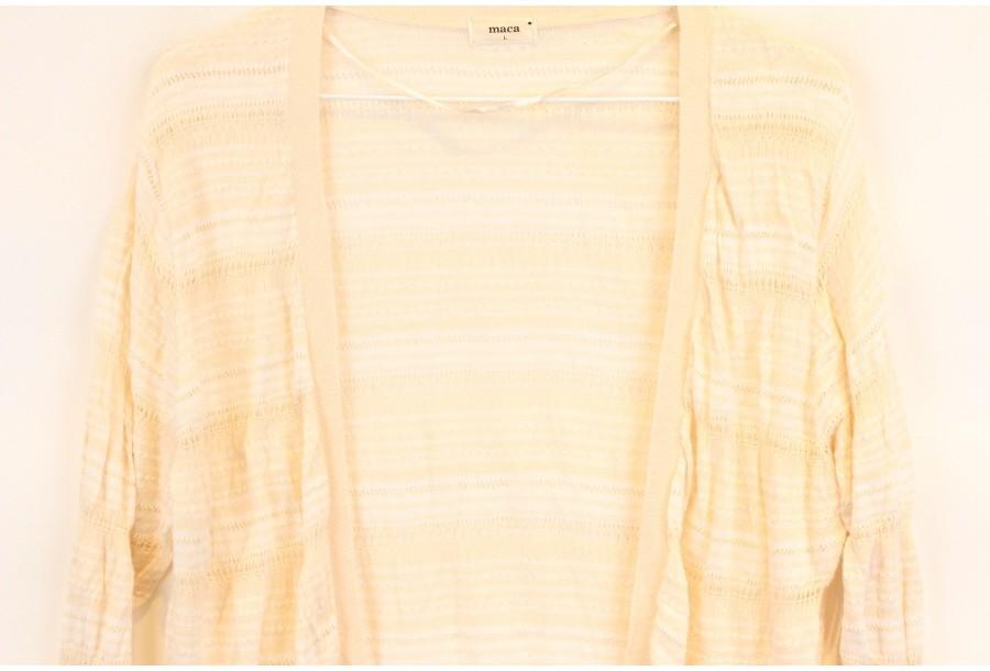 (79% 할인) MACA LINEN55% punching design open cardig 5