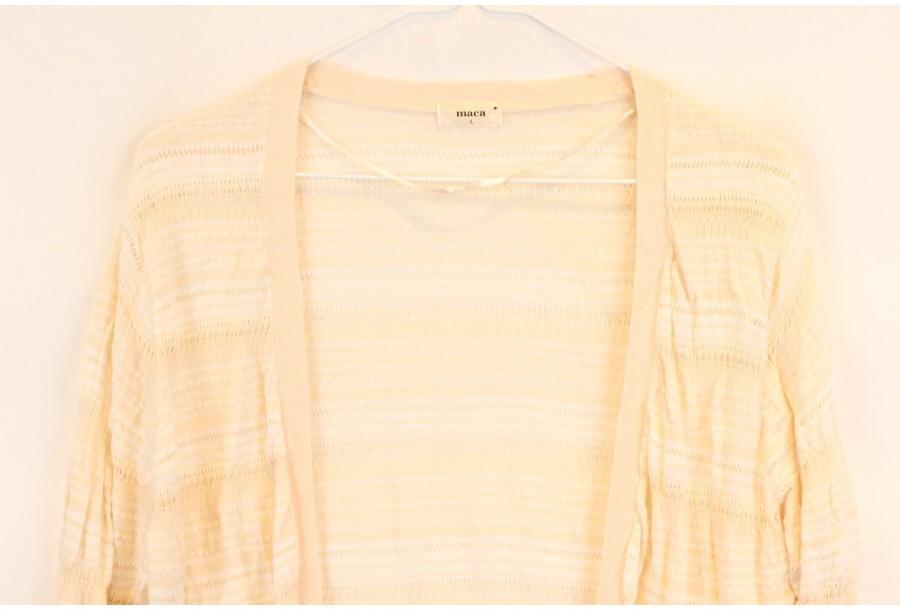 (79% 할인) MACA LINEN55% punching design open cardig 4