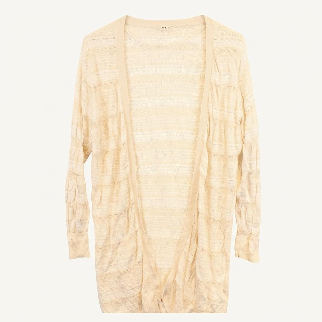 (79% 할인) MACA LINEN55% punching design open cardig 1