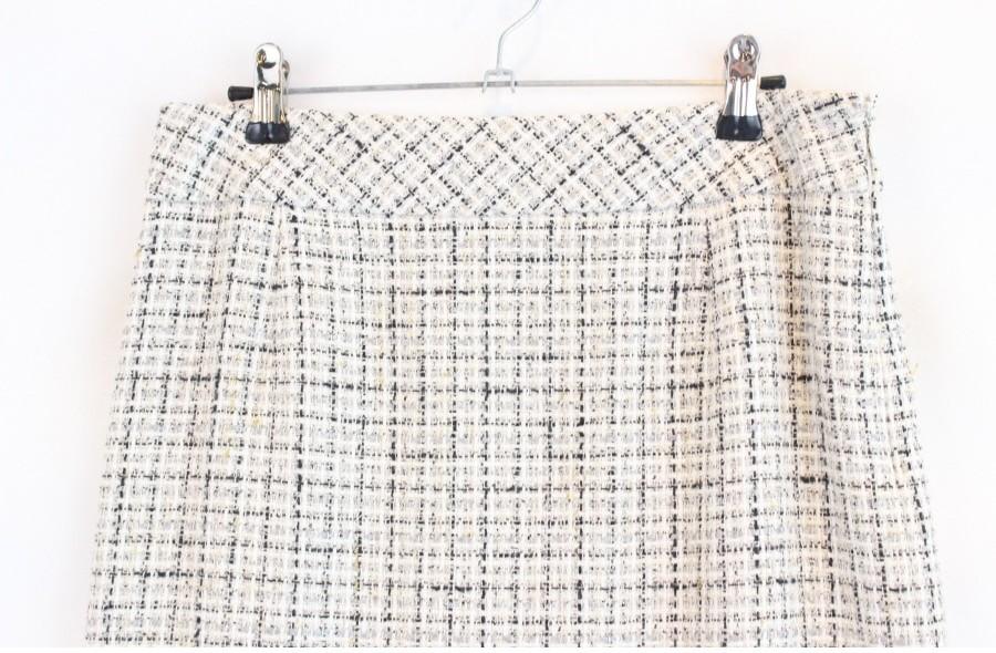 (80% 할인) Aquascutum LINEN5% tweed pattern skirt 아쿠 4