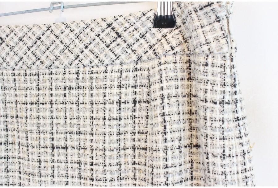 (80% 할인) Aquascutum LINEN5% tweed pattern skirt 아쿠 8