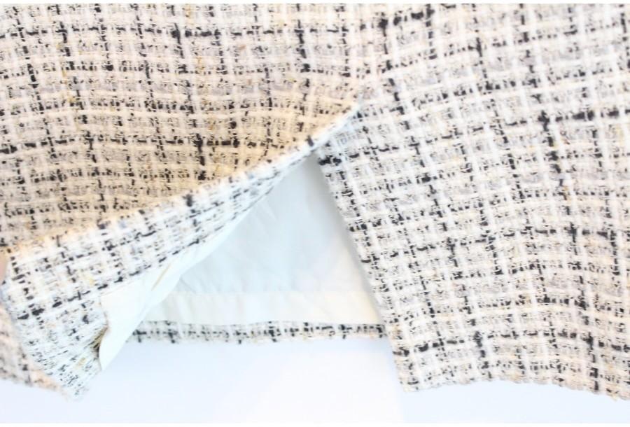 (80% 할인) Aquascutum LINEN5% tweed pattern skirt 아쿠 3