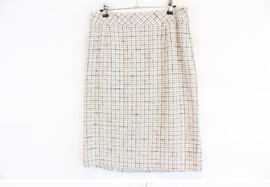 (80% 할인) Aquascutum LINEN5% tweed pattern skirt 아쿠 2
