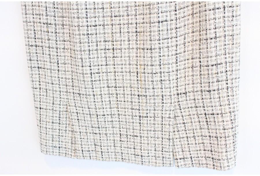 (80% 할인) Aquascutum LINEN5% tweed pattern skirt 아쿠 11