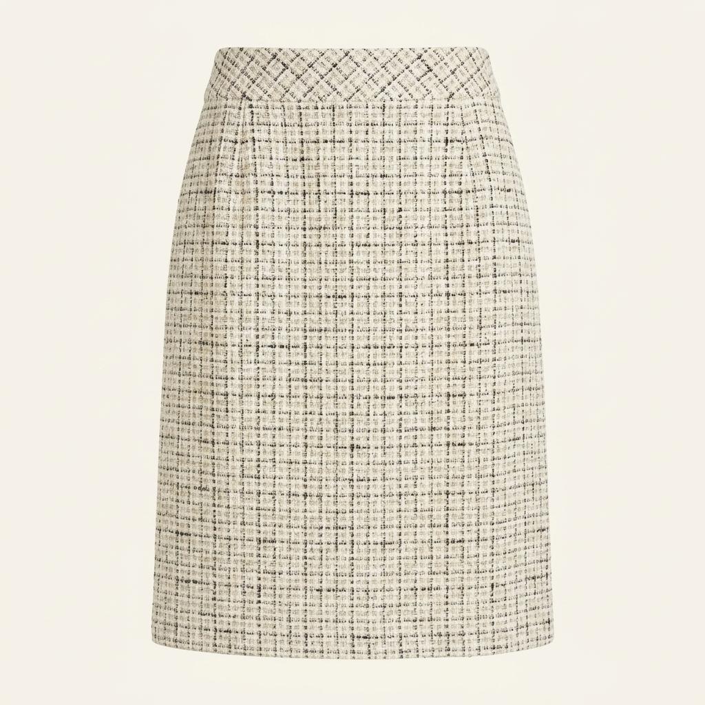 (80% 할인) Aquascutum LINEN5% tweed pattern skirt 아쿠 1