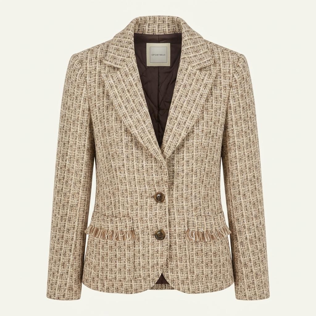 (89% 할인) SpunTino tweed pattern fringe design jack 1