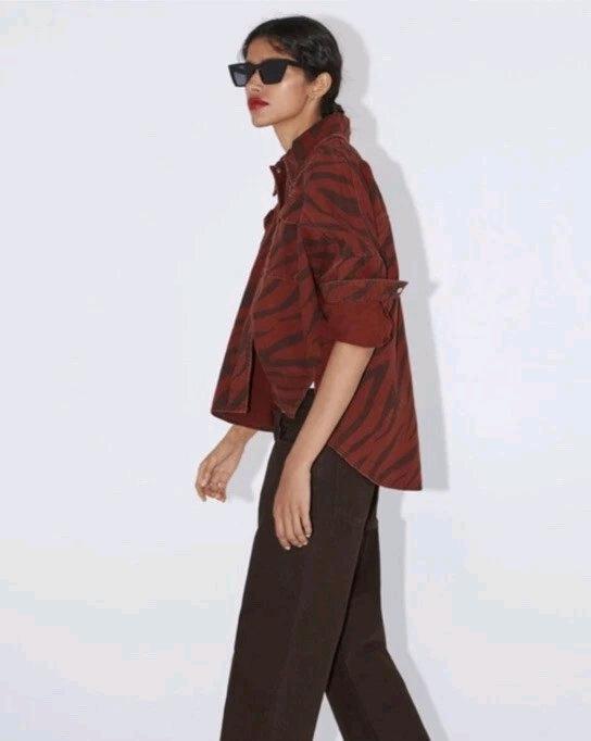 자라 워싱 브릭 셔츠자켓 8
