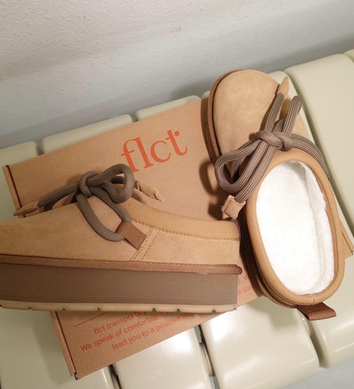 엔믹스 설윤 착용] Fuzzy ribbon platform mule_Beige  7