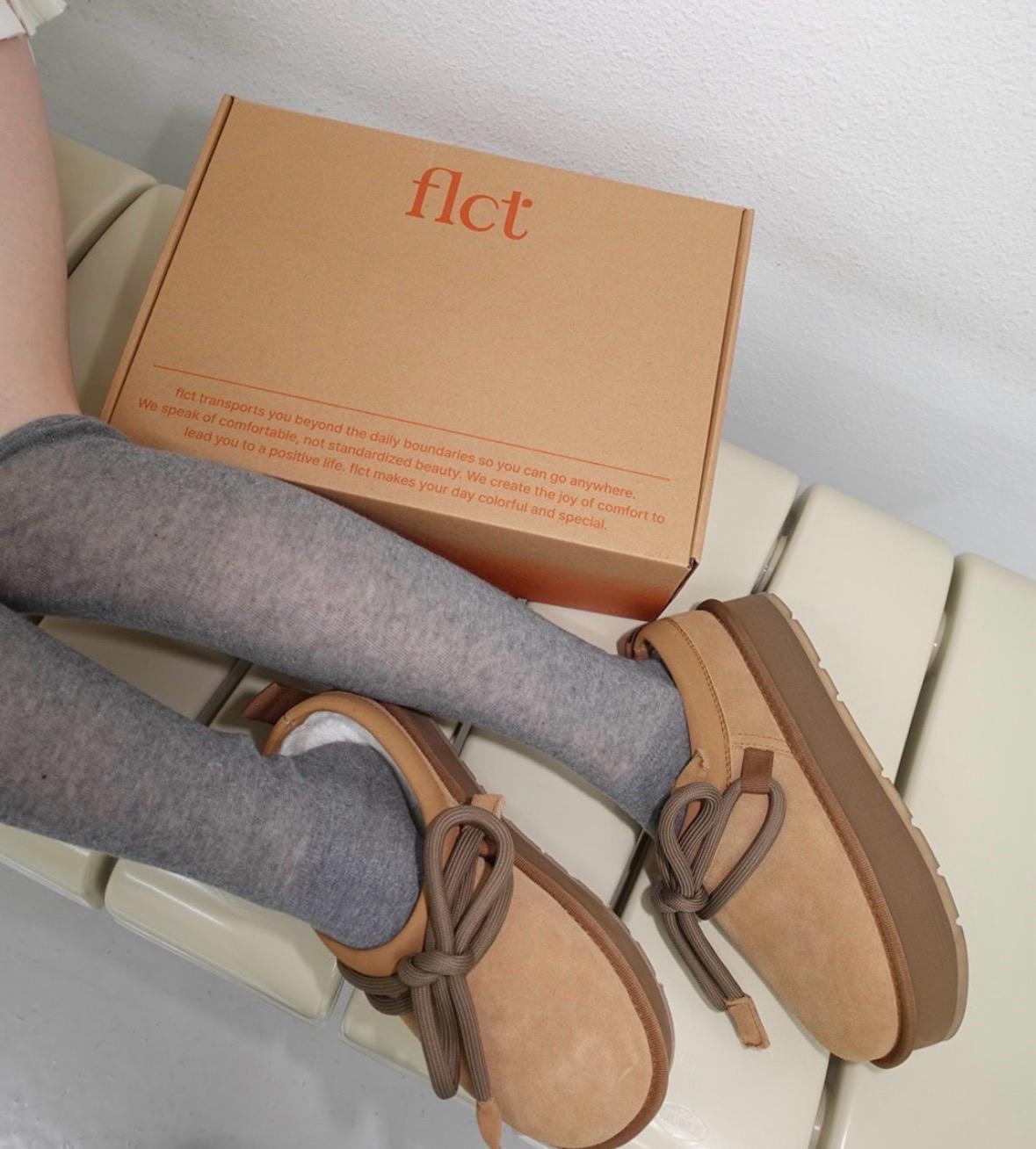 엔믹스 설윤 착용] Fuzzy ribbon platform mule_Beige  6