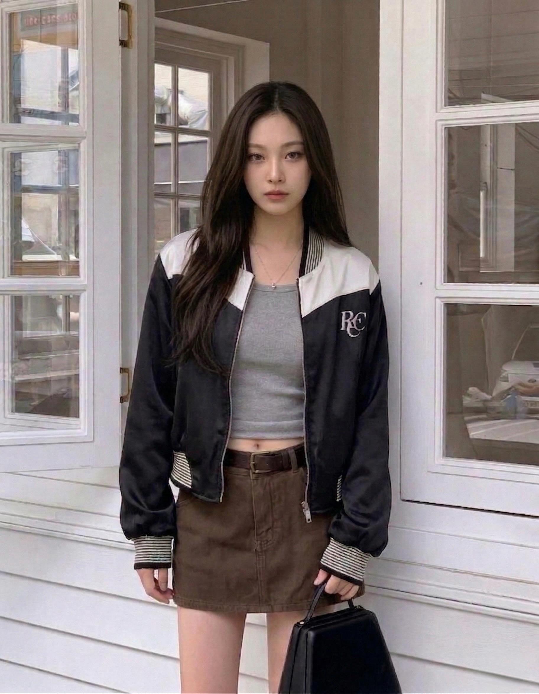 [로씨로씨] 로씨로씨 크롭자켓 바시티자켓_네이비 2