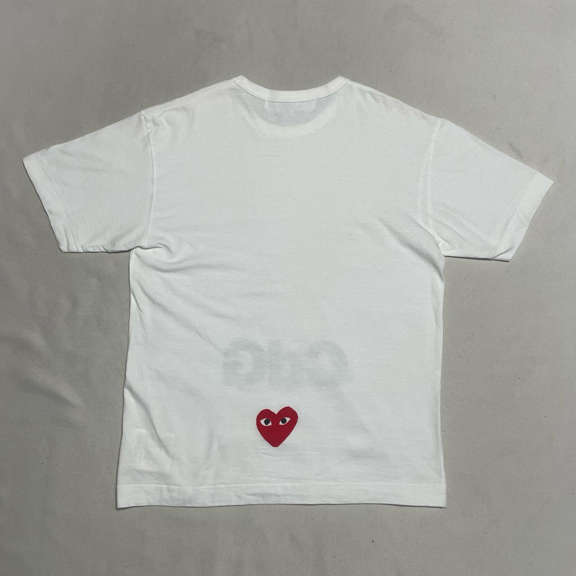 L 꼼데가르송 흰색 티셔츠 4