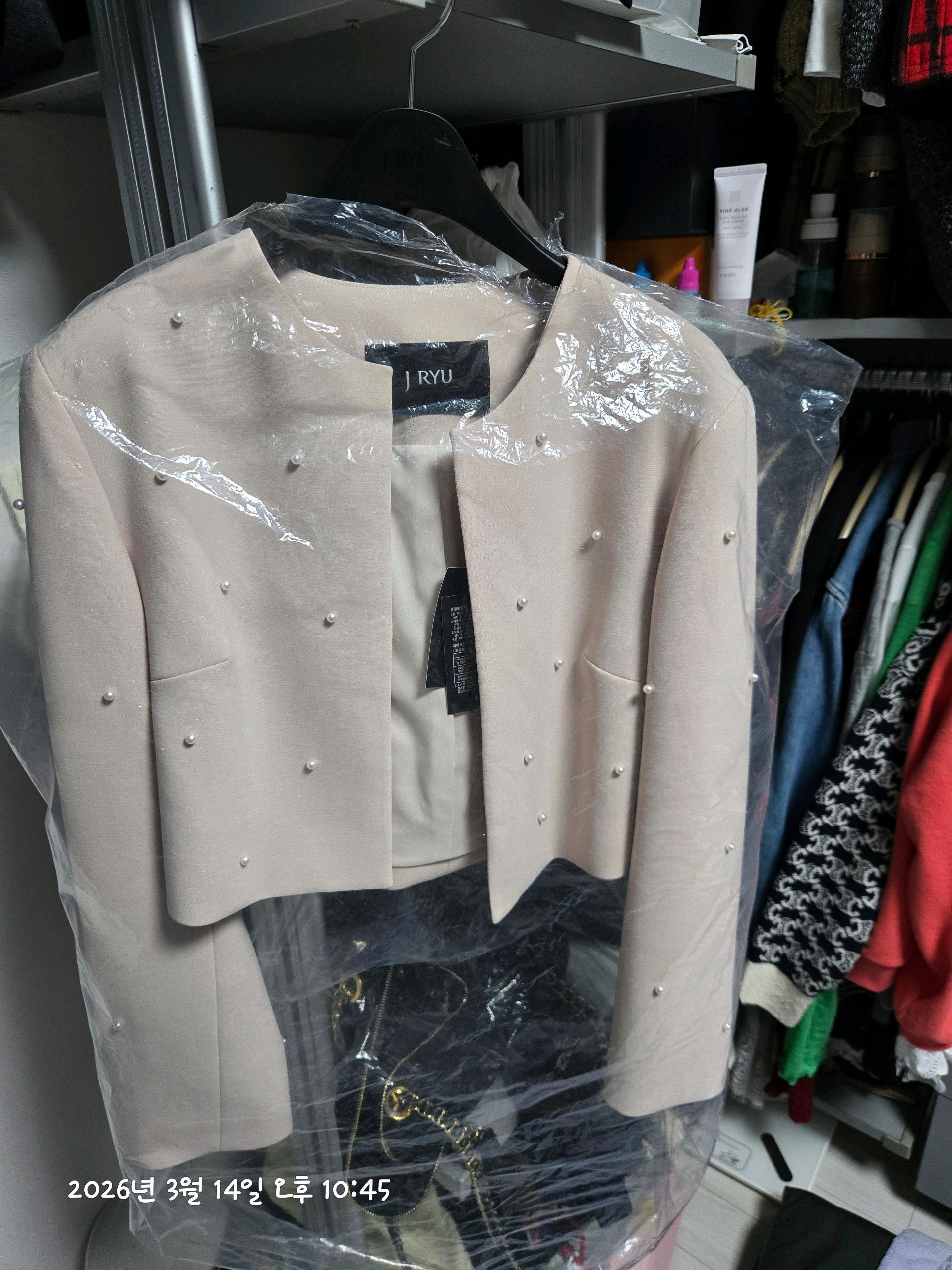 J.RYU 진주 포인트 여성 자켓 S 2