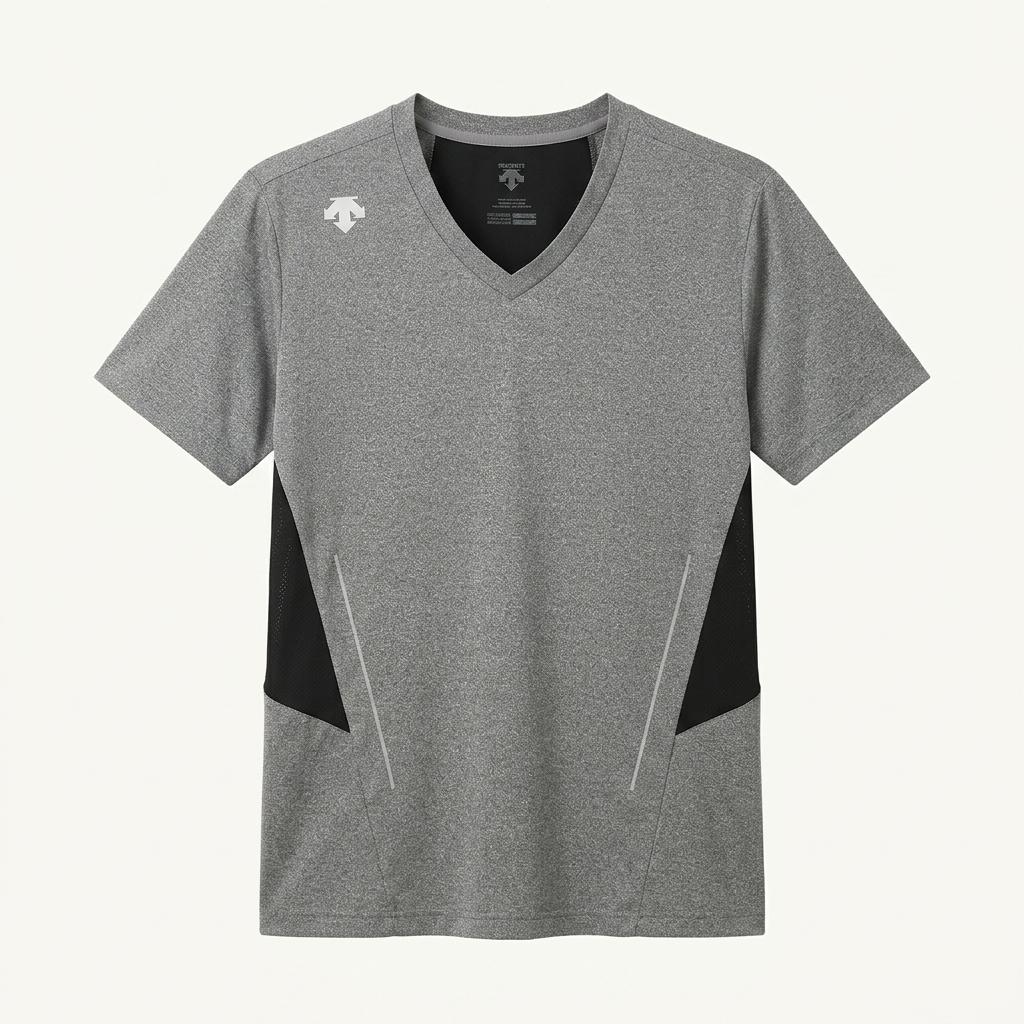 105,XL)) DESCENTE 데상트 브이넥 반팔티셔츠  1