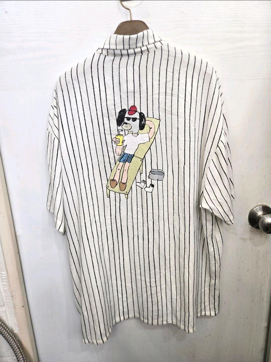 M,95)) VANS 반스 셔츠 ! 그림 짱 귀여워요  4