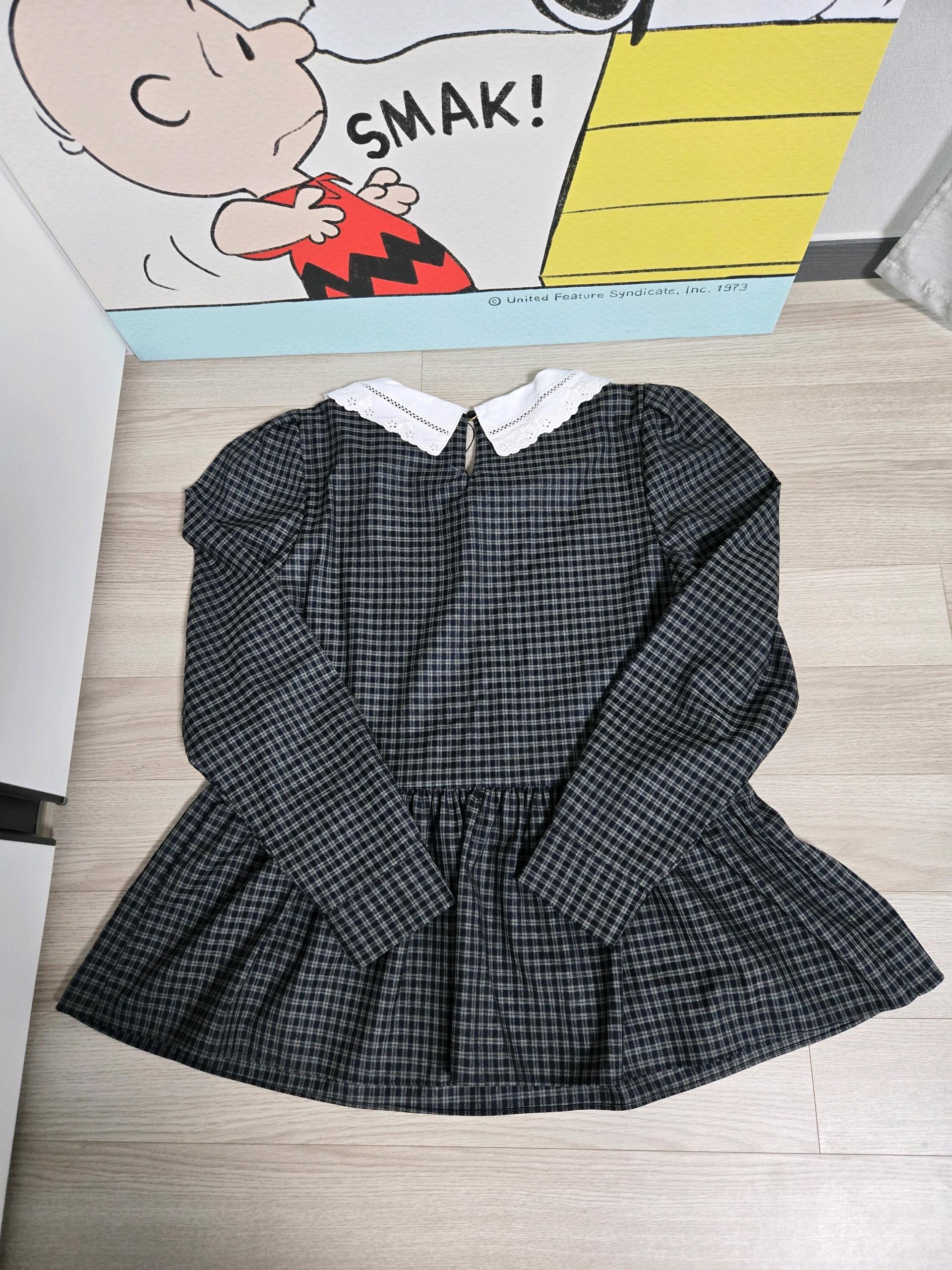 clet 체크 카라 블라우스 새상품 가격인하  7