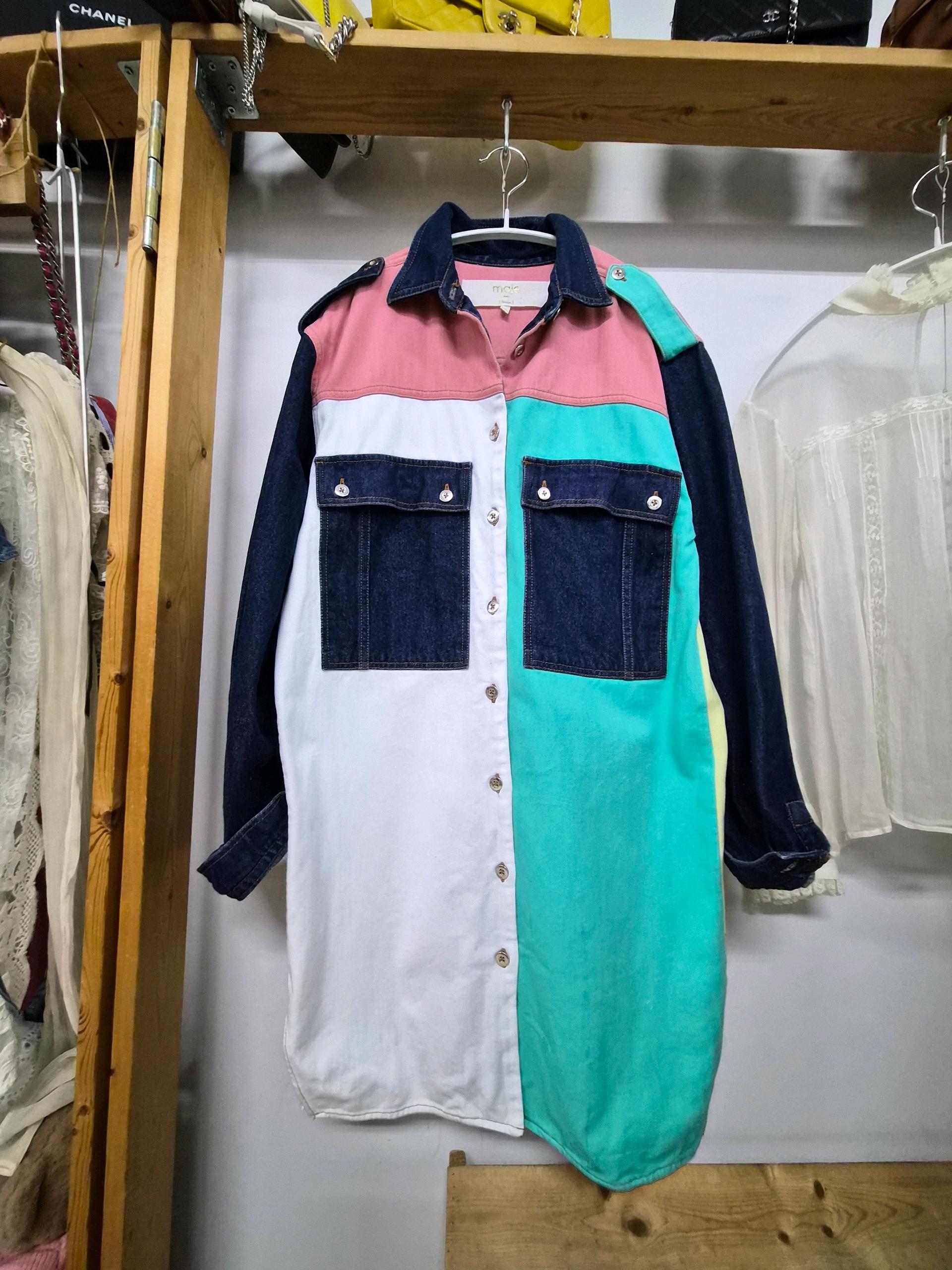 마쥬 컬러블록 데님 원피스 3