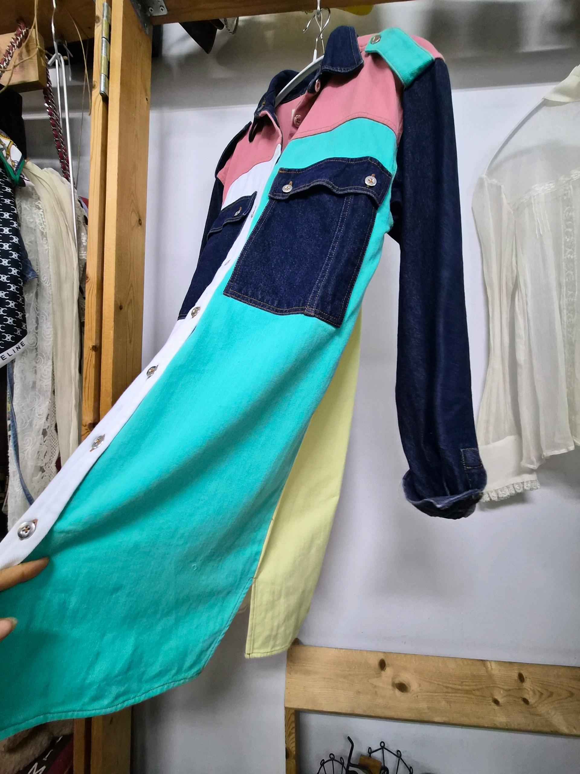 마쥬 컬러블록 데님 원피스 8