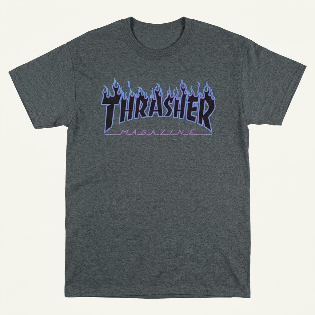 THRASHER 트래셔 불꽃 로고 반팔 티셔츠 XL 1