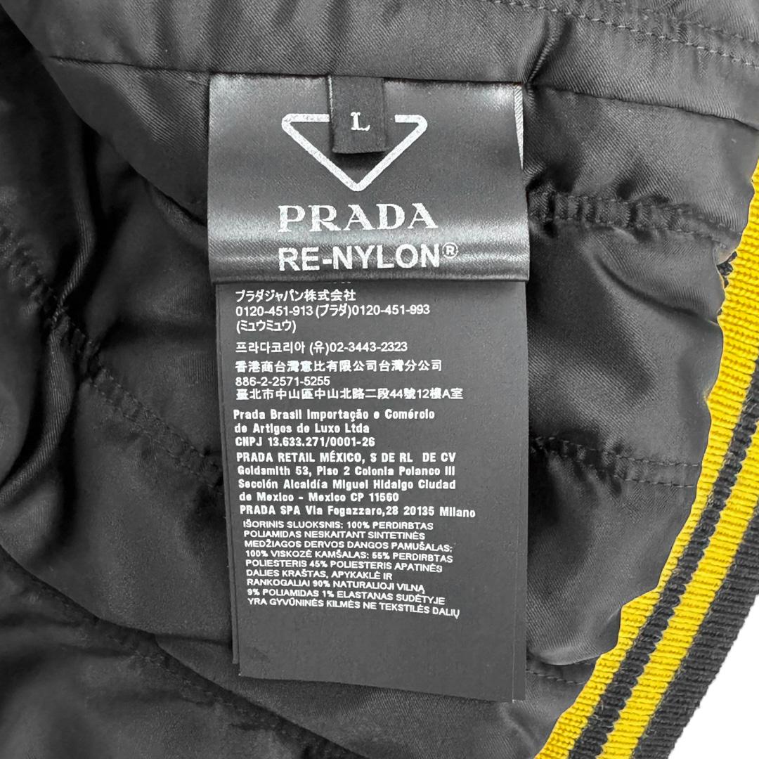 [5% 할인] [L] 프라다 남성 로고 패치 리나일론 바시티 봄버 자켓 블랙 6