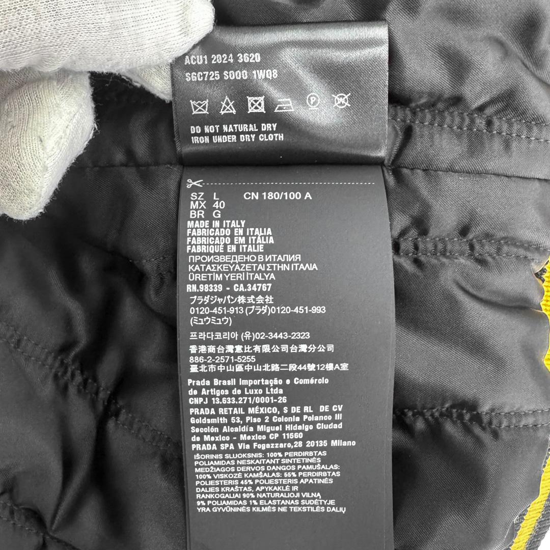 [5% 할인] [L] 프라다 남성 로고 패치 리나일론 바시티 봄버 자켓 블랙 7