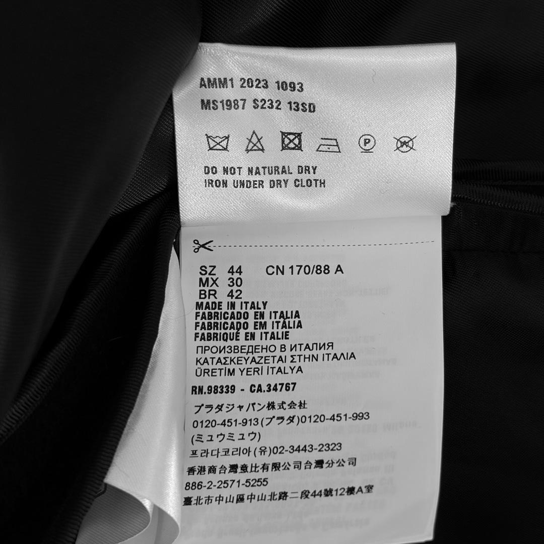 [5% 할인] [44] 미우미우 남성 싱글 브레스티드 캐시미어 벨루어 벨벳 코트 블랙 5