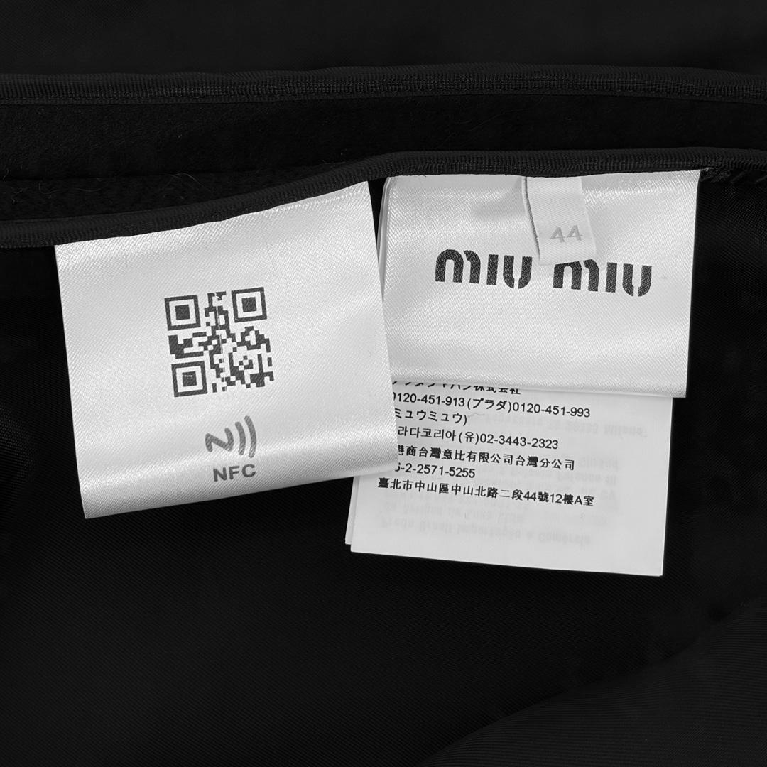 [5% 할인] [44] 미우미우 남성 싱글 브레스티드 캐시미어 벨루어 벨벳 코트 블랙 4