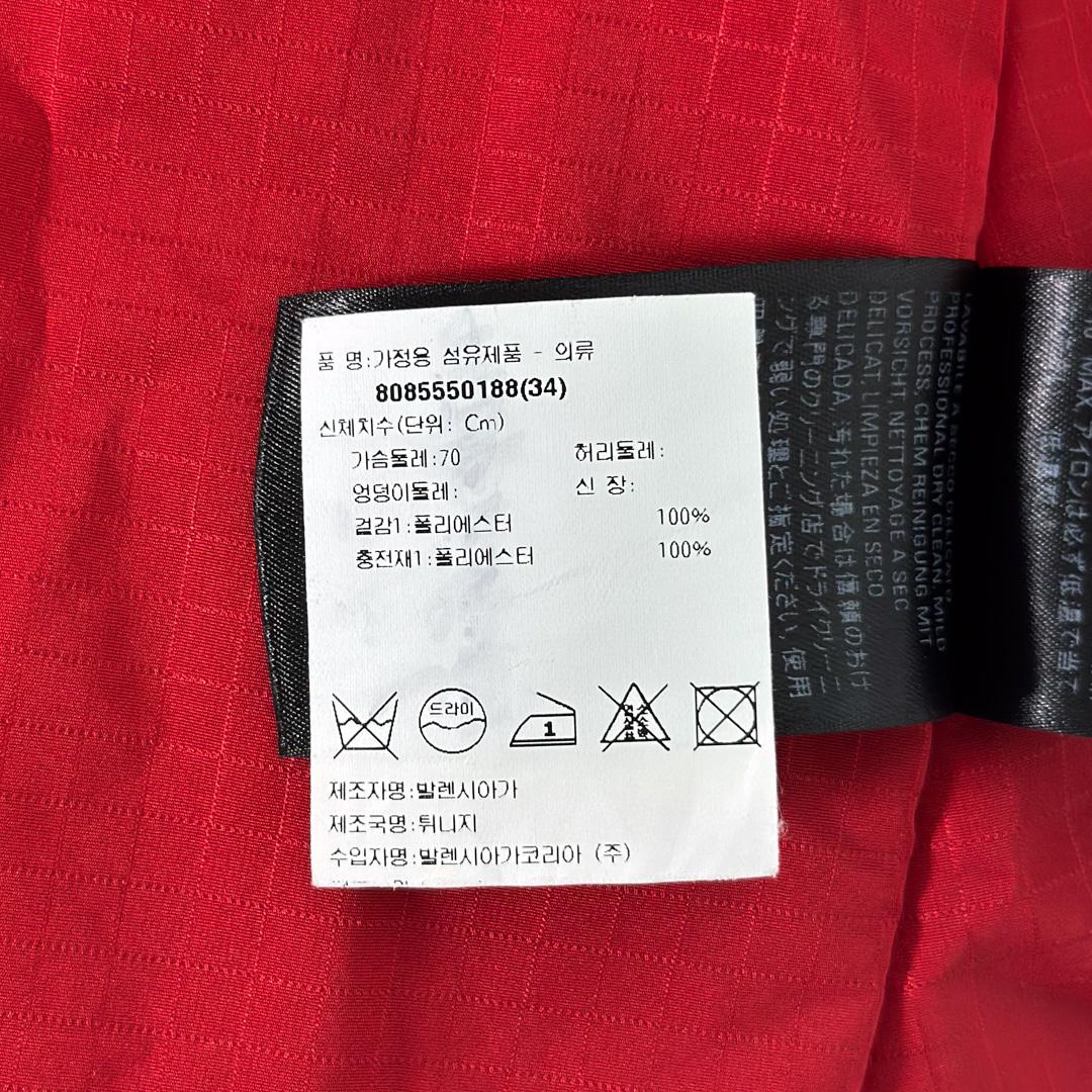 [5% 할인] [34] 발렌시아가 여성 뉴 스윙 넥로고 푸퍼 다운 후드 패딩 자켓 레드 6