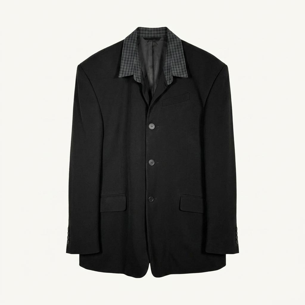[5% 할인] [S] 발렌시아가 남성 하이브리드 셔츠 수트 블레이저 자켓 75% 블랙 1