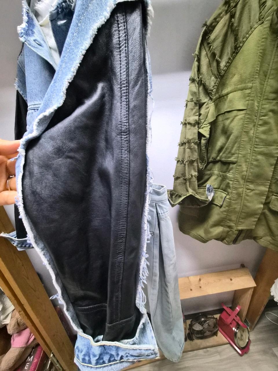 리바이스 가죽트리밍 빈티지 데님 자켓 10