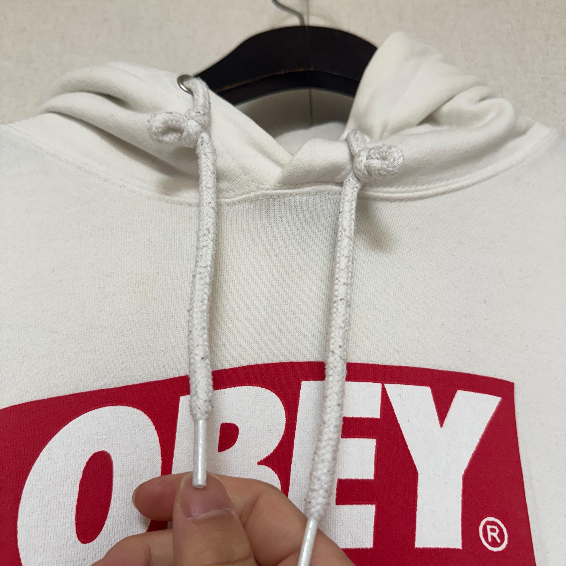 오베이 흰색 후드티 L  4