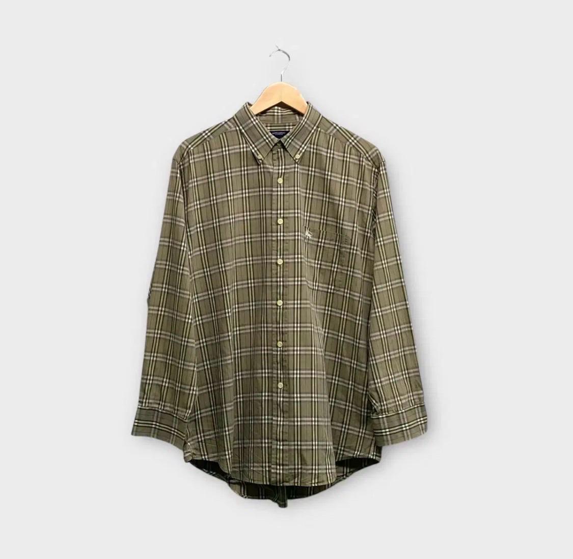 버버리 BURBERRY 올리브 체크 셔츠 남방 L-XL 2