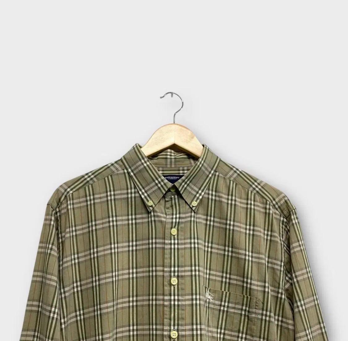 버버리 BURBERRY 올리브 체크 셔츠 남방 L-XL 3