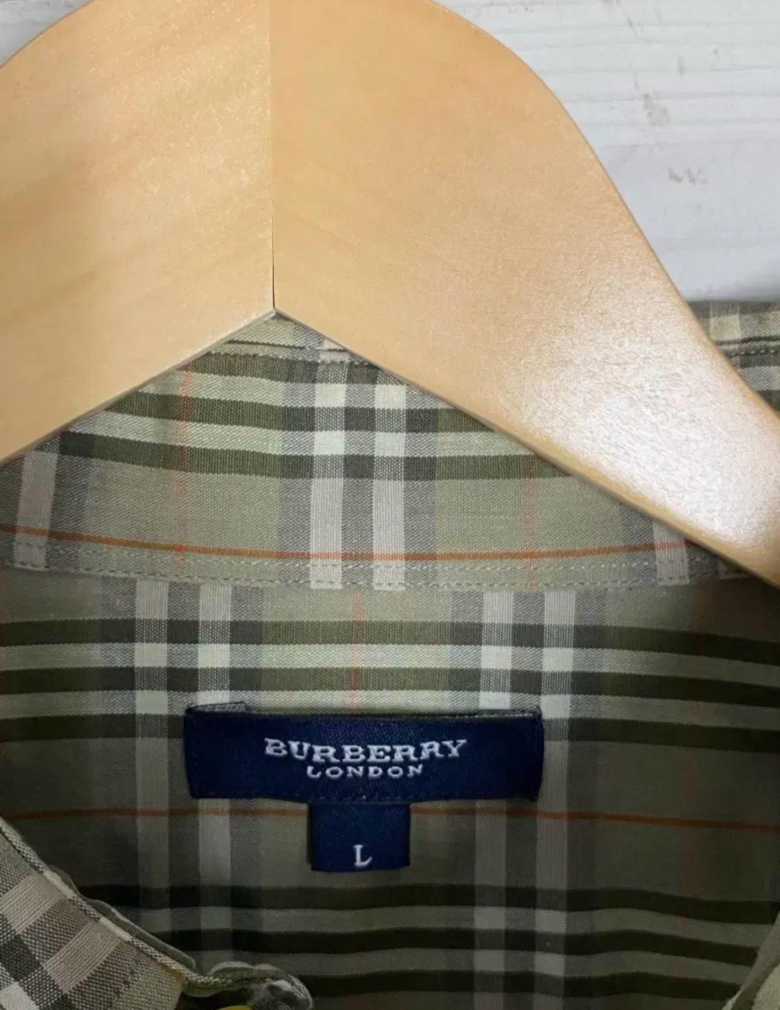버버리 BURBERRY 올리브 체크 셔츠 남방 L-XL 5