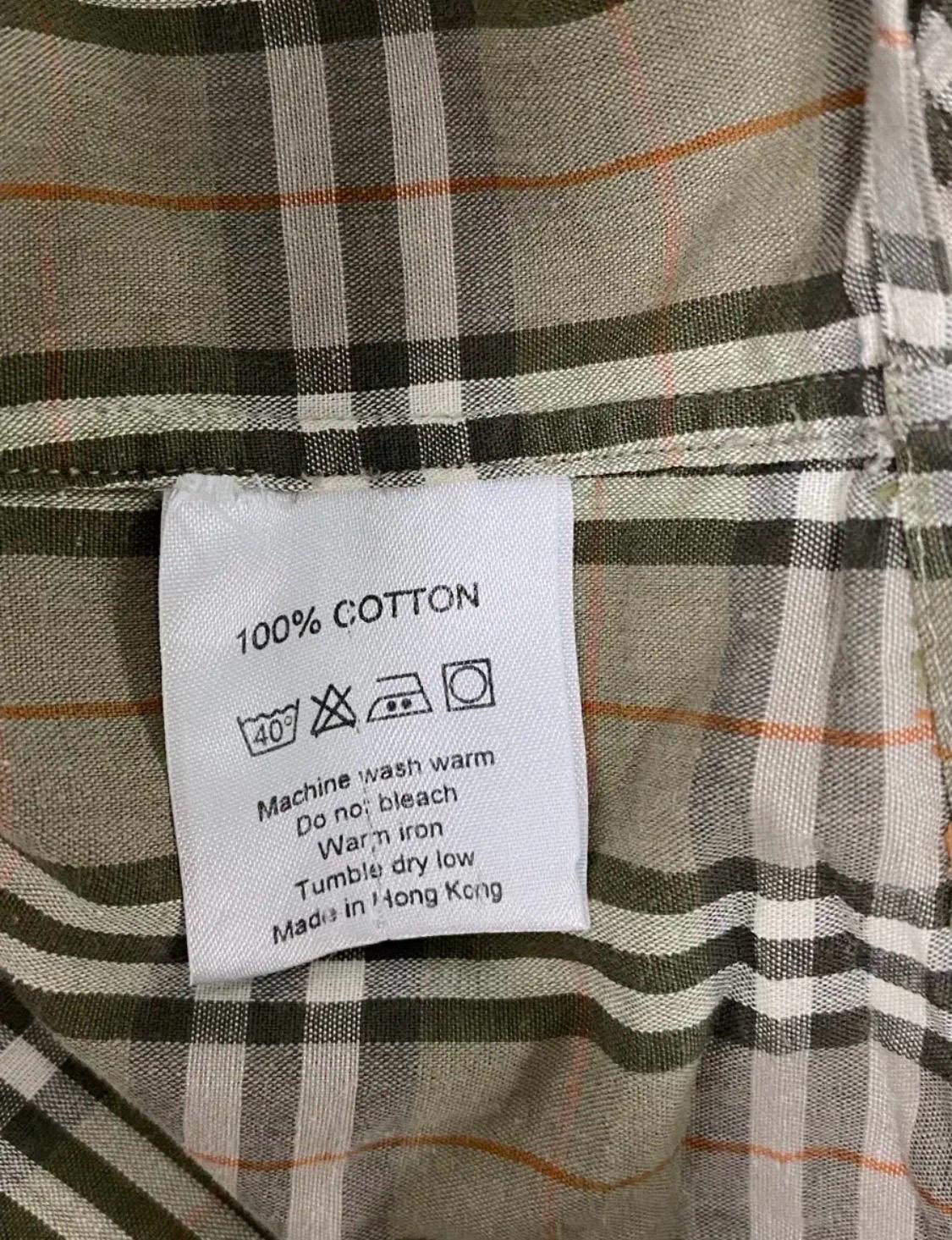 버버리 BURBERRY 올리브 체크 셔츠 남방 L-XL 6