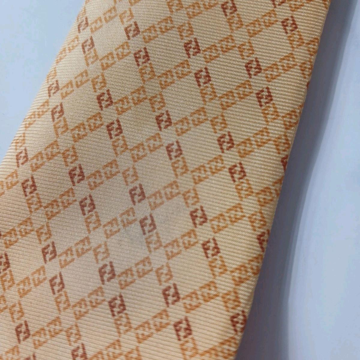 펜디 실크 옐로우 주카 로고 패턴 넥타이 9cm A+~A등급 E755 11