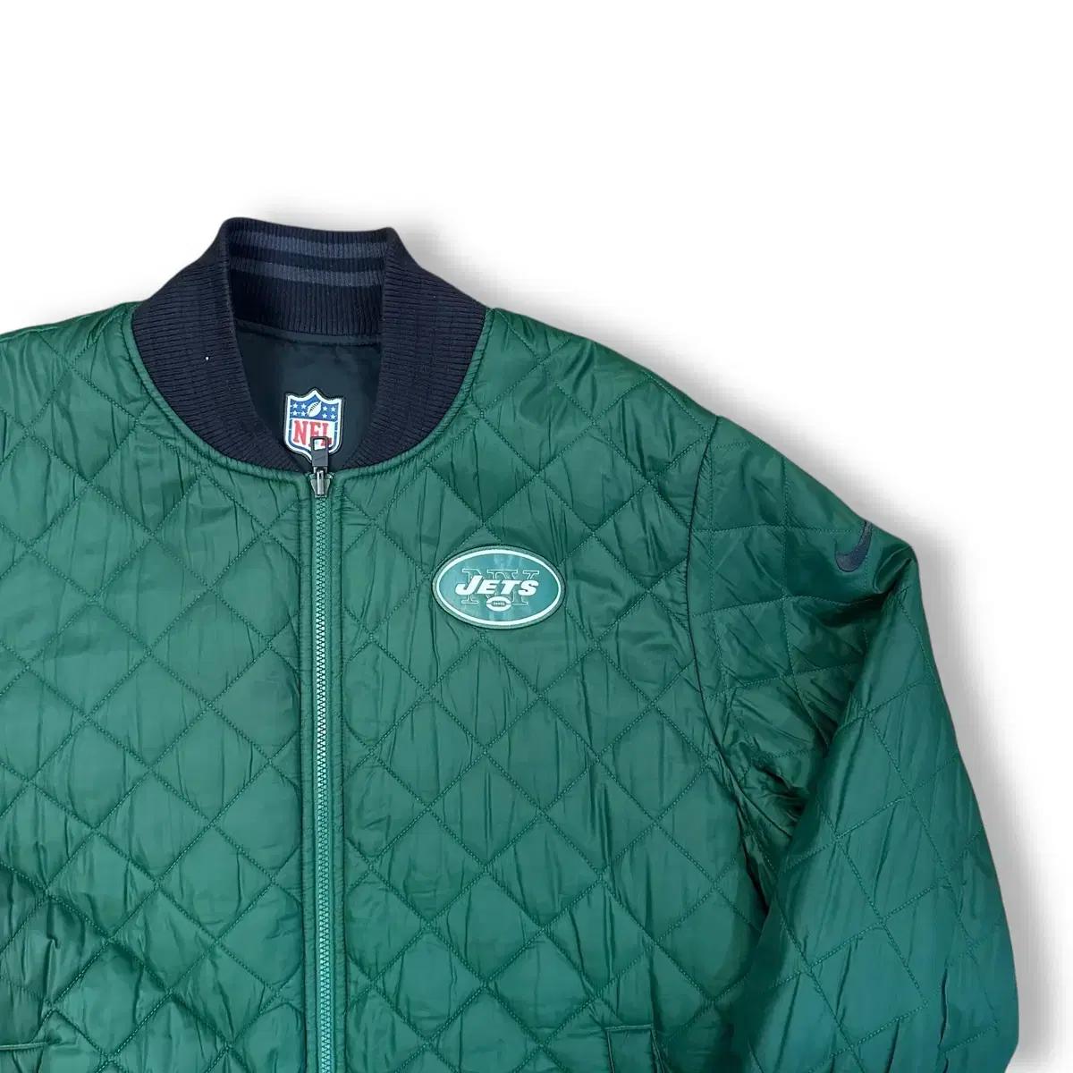 나이키 NFL Jets 퀼팅 봄버 자켓 그린(양면) 3