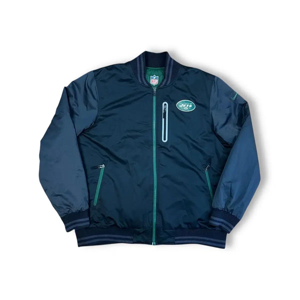 나이키 NFL Jets 퀼팅 봄버 자켓 그린(양면) 5